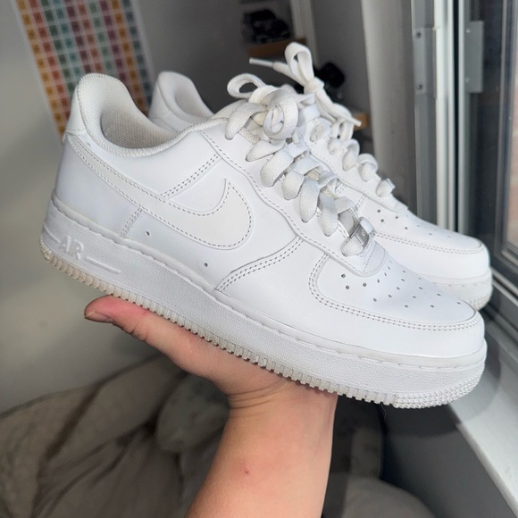 Nike Air Force 1 All-White Sneakers - Picture 3 of 9